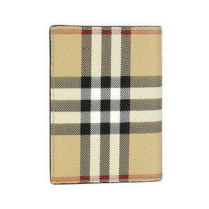 Burberry Check Card Wallet Beige Black